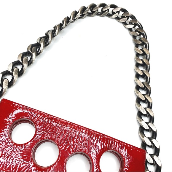 *RARE* Seril Mini Knockout Bag Red Patent Leather - Picture 3 of 8
